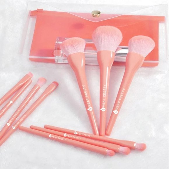 Candy colored Vegan Brush set, 10 Pcs - Picture 1 of 6